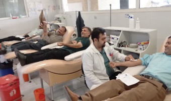 کارکنان دانشکدگان فارابی دانشگاه تهران در پویش اهدای خون شرکت کردند