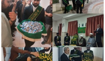 برگزاری مراسم استقبال از پرچم متبرک حرم مطهر در خوابگاههای دانشجویی پسران دانشکدگان فارابی دانشگاه تهران